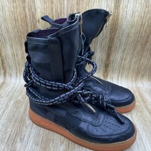 Nike SF Air Force 1 High Men's Size 9 Black Gum Sneakers Shoes AA1128-001